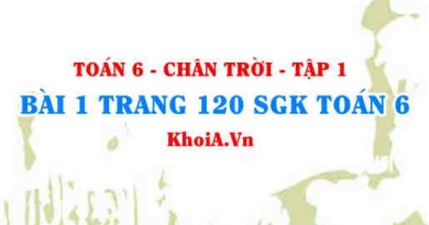 Bài 1 trang 120 SGK Toán 6 Tập 1 Chân trời sáng tạo